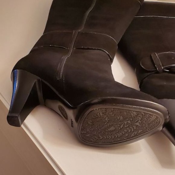 SOFFT STEFFI BLACK SUEDE KNEE HIGH BOOTS - Picture 4 of 4